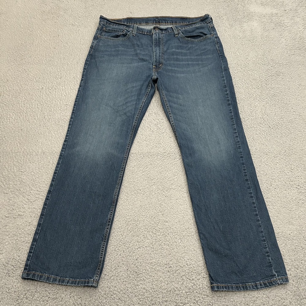 Levis Jeans Mens 40x32 Blue Denim 514 Straight Medium Wash Stretch Work Wear
